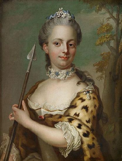Jakob Bjock Portrait of Charlotte Du Rietz af Hedensberg as Diana Germany oil painting art